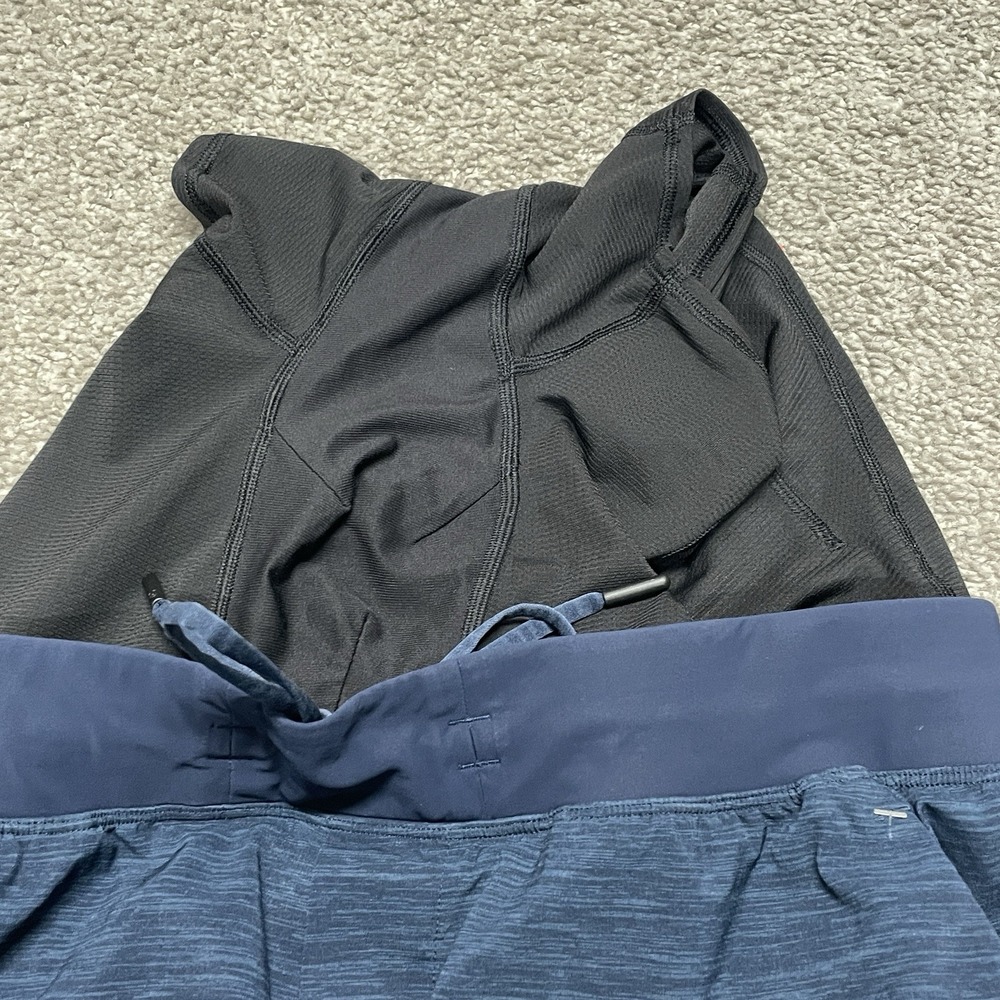 Lululemon Mens T.H.E. Short Lined 10" Blue Plaid Pattern Size Large (L) Running - Picture 3 of 10